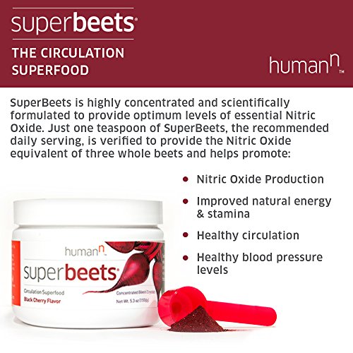 SuperBeets Beet Root Powder Nitric Oxide Booster Black Cherry Flavor 5 ounce 30 servings