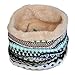 Lo Shokim Winter Double-Layer Fashion Fleece Lining Knit Neck Warmer Circle Scarf Windproof-Green