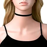 Cougar's Choice® Black Velvet Choker with Wide Black Velvet(1cm)