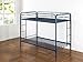 Zinus Easy Assembly Quick Lock Metal Bunk Bed Dual Ladders, Twin Over Twin, Blue