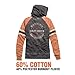 Harley-Davidson Women's Genuine Oil Can Burnout Graphic Full Zip Hoodie (Grey)