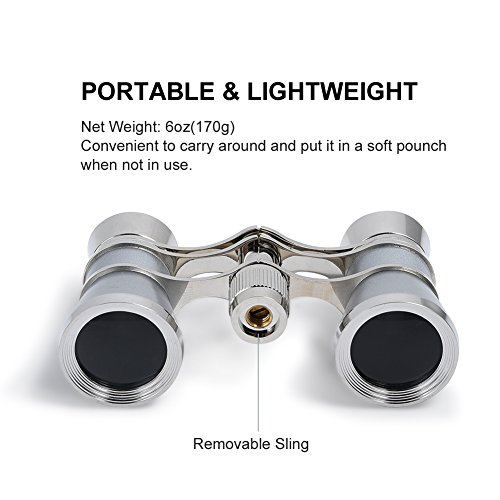 2 Uarter+Glasses+Binoculars+Necklace+Gray+Silver