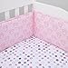 Disney Minnie Mouse Icon 4 Piece Nursery Crib Bumper, Pink, Dark Pink