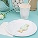 Twigs & Twirls Gold and Mint Dessert Plates, 20 Count, for Baby Shower, Birthday Party Small 7” Disposable Paper Plates, English Garden Boutique Party Collection