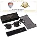 SOJOS Fashion Cateye Sunglasses for Women Oversized Flat Mirrored Lens SJ1055 with Gold Frame/Grey Lens