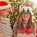 JAYKIDS 16PCS Christmas Glasses Party Favors Christmas Tree Hanging Ornaments Decorations Photo Booth Props Xmas Party Decorations Eyeglasses Frame for Christmas Holiday Party Supplies