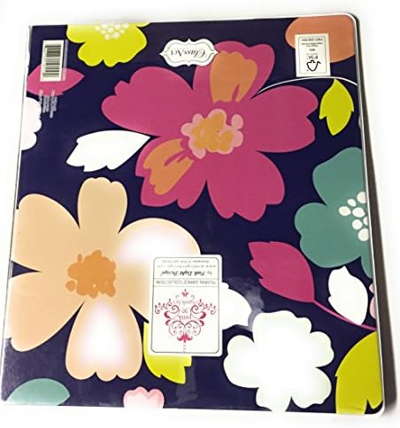 Pink Light Design Floral Dance Collection O-Ring Vinyl 1 '' Binder with Pockets ~ Colorful Flowers; 10" x 11.5"