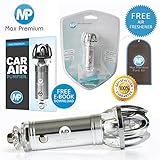 Auto Ionizer, Car Air Purifier Plus BONUS Car Air Freshener + eBOOK by Max Premium ~ Air purifier for smokers - Odor Eliminator - Cigarette, Pet Smell & Removes Bacteria | Ideal for Your Car, Truck & RV