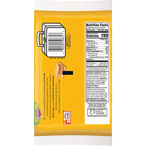Keebler Sandwich Crackers, Single Serve Snack Crackers, Office and Kids