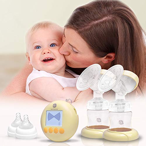 Gland USA - P25 Premier Double Electric Breast Pump. CE and FDA Approved Breastfeeding Breast Pump Dual of Germany PPSU Ultra-Quiet Powerful 9 Levels Massage Suction. HD LCD Display. - Thumbnail 5