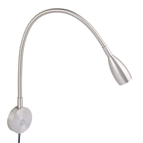 Acegoo Bedside Reading Light Minimalist Led Bed Reading Lamp Dimmable Touch Switch Headboard Wall Surface Mount Brushed Nickel