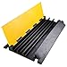 Yescom Cable Ramp Protector 3 Channel Garden Hose Protecitive 44000 Lbs Load Capacity Heavy Duty Speed Bump for Road Driveway Walkway