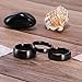 SOMEN TUNGSTEN 8mm Black Ceramic Rings for Men Brushed Comfort Fit Engagement Wedding Band Size 8.5