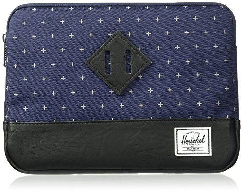Herschel Supply Co. Men's Heritage Sleeve for Ipad Air, Peacoat Gridlock/Black Synthetic Leather, One Size