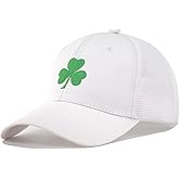TSSGBL St Patricks Day Hat - Irish Lucky Clover Trucker Hat,Shamrock Embroidered Baseball Cap Gifts for Men Women