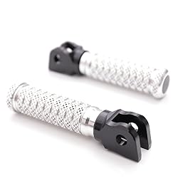 MC MOTOPARTS POLE Silver CNC Front Foot Pegs
