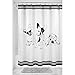 iDesign French Bulldog Fabric Shower Curtain, 72