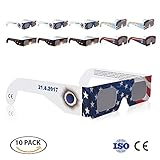 Solar Eclipse Glasses CE and ISO Certified 10 Pack by WEBSUN for Direct Sun Viewing Safety Eye Protection Glasses