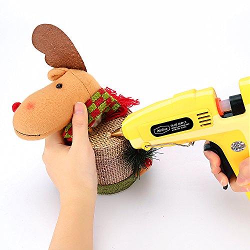 image for Isinlive Hot Glue Gun with 10pcs Glue Sticks Heavy Duty Hot Melt Glue 
