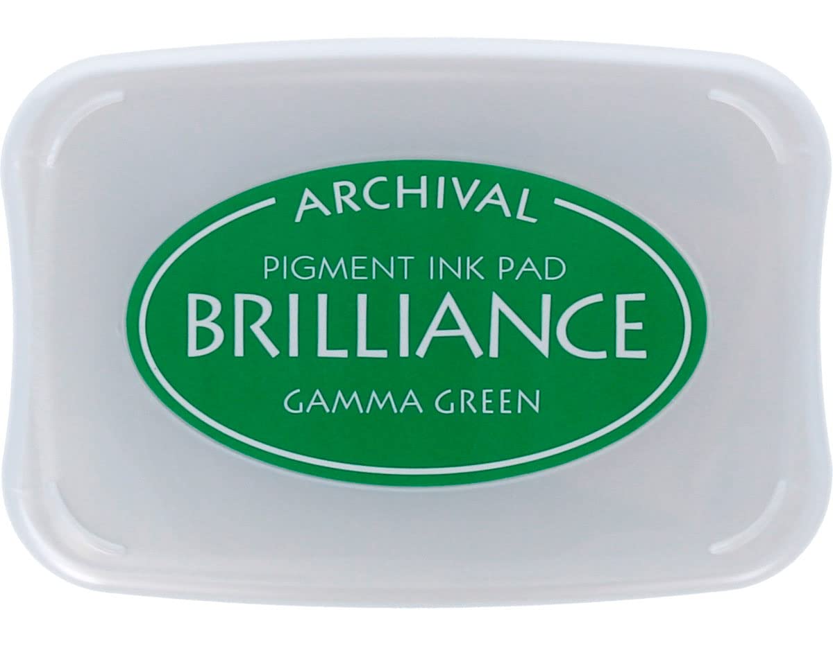 Tsukineko Brilliance Ink Pad, Gamma Green,BIP21
