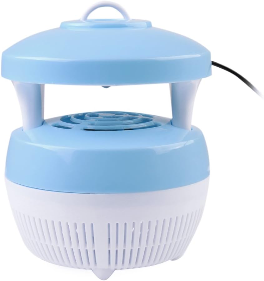 Electronic Mosquito Killer，Non-toxic LED Mosquito Trap Eco-friendly Mosquito Insect Inhaler Lamp with USB charging for Indoor Outdoor Use (blue)