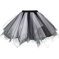 BIFINI Adult Women 80's Tutu Skirt Layered Tulle Petticoat Halloween Tutu