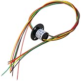 Comidox 12.5mm 300Rpm 6 Wires CIRCUITSx2A Capsule Electrical Slip Ring for Monitor Robotic Electrical Test Equipment 1Pcs