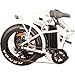 DJ Folding Bike 750W 48V 13Ah Power Electric Bicycle, UL 2849, Pearl White, LED Bike Light, Suspension Fork and Shimano Gear,thumb 2