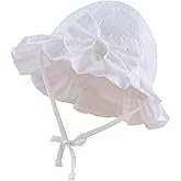 JANGANNSA Bow Baby Girls Summer Hat Flower Toddler Girls Sun Hat Cotton Breathable Infant Hat