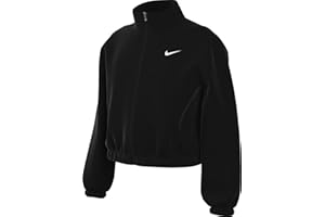 Nike Sportswear Girls' Oversized Lightweight Jacket (FZ5557-010, Black/White)
