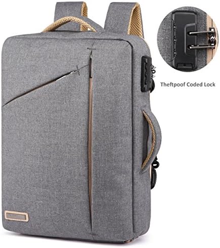 Theftproof Flight Approved Weekender Carry on Travel Backpack Business Laptop Backpacks (Grey)