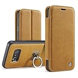 Samsung Galaxy S8 Plus Case Genuine Leather Wallet Phone Case with Flap Cover Card Slot Holder