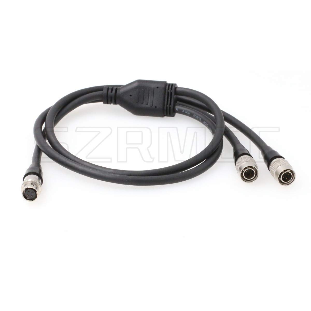 SZRMCC Hirose 4 pin Female to Dual Hirose 4 pin Male Y Distribution Cable for Recorder Zoom F4 F8 Sound Devices 688 644 633