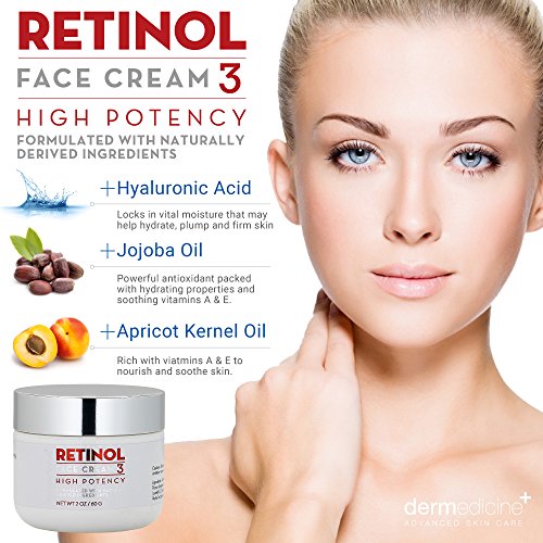 Retinol Cream For Face & Eye 3% Blend | Natural Anti Aging w/ Jojoba Oil, Apricot Oil, Hyaluronic Ac - //medicalbooks.filipinodoctors.org
