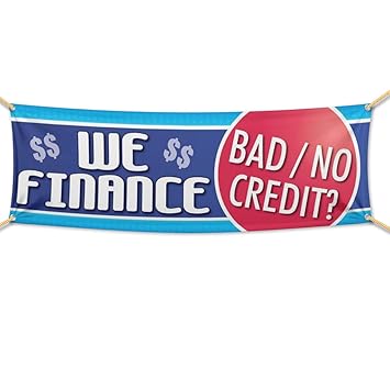 Auto Sales Banner 2 X 6 We Finance Bad Credit 10 Oz Vinyl