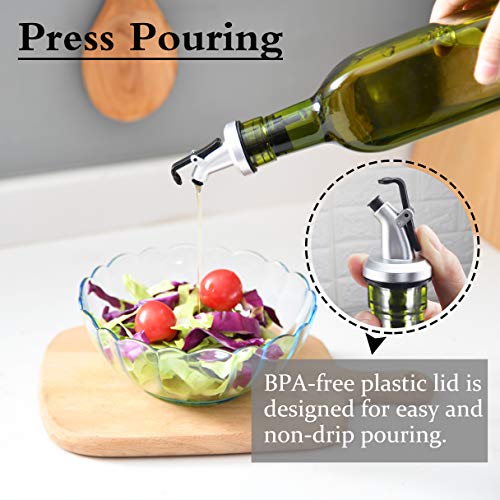 image for Subekyu Olive Oil Dispenser Bottle 2 Pack, 17oz Oil and Vinegar Dispen