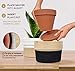 Cotton Rope Plant Basket Cover for 6 Inch Indoor Plant and Flower Pots (Black and Brown)