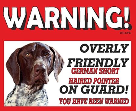 German Short Haired Pointer Guard Dog Metal Sign 115 Amazon Co Uk
