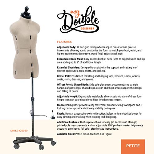 Dritz My Double Designer Adjustable Dress Form, Petite Pricepulse