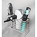 mDesign Farmhouse Metal Wire Bathroom Wall Mount Hair Care & Styling Tool Organizer Storage Basket for Hair Dryer, Flat Iron, Curling Wand, Hair Straightener, Brushes – Holds Hot Tools – Satinthumb 2