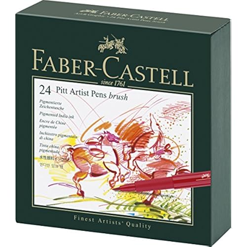 Faber-Castel Pitt Artist Brush Pens (24 Pack), Multicolor Arts, Crafts & Sewing, Painting, Drawing & Art Supplies, Drawing, Drawing Media, Markers