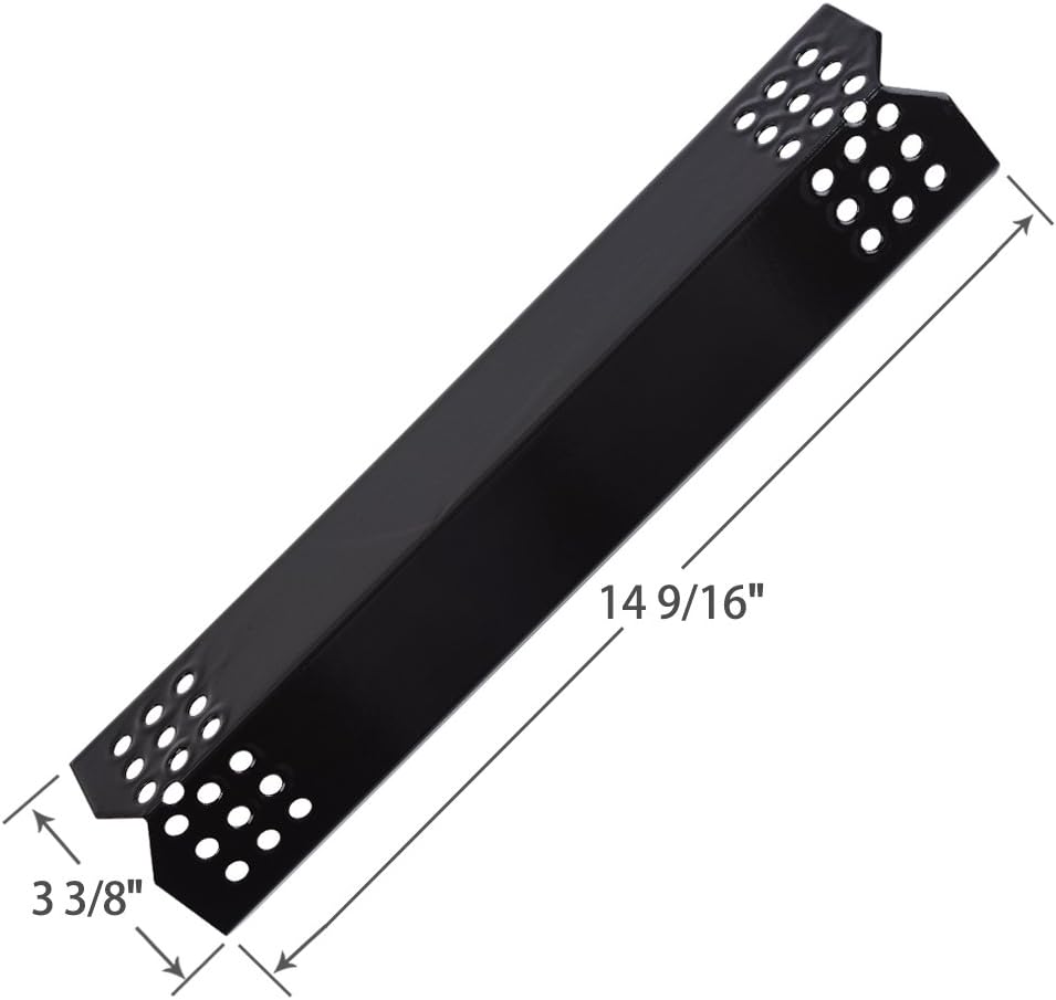 SHINESTAR Grill Flame Tamers for Nexgrill 720-0783E 720-0830H 720-0896 720-0896B 720-0898 720 0896C, Grillmaster 720-0697, 14 9/16 inch Porcelain Steel Heat Plate Shields Replacement Parts : Garden & Outdoor