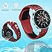 Galaxy Watch 46mm Bands, Gear S3 Bands, Auswaur 22mm Universal Soft Silicone Replacement Strap Band Compatible for Samsung Gear S3 Frontier/Classic Sports Smart Watch Fitness- Black/Red-Large