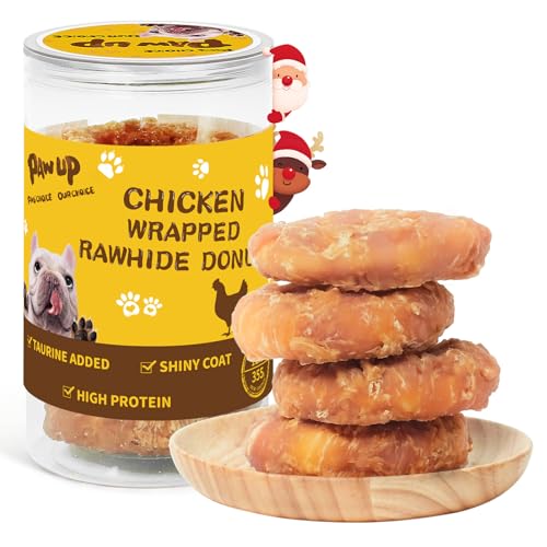 PAWUP DOG TREAT CHICKEN WRAPPED RAWHIDE (4PCS) FOR...