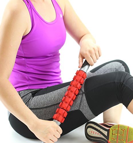 Muscle Massage Textured Roller Stick - 18 Inches - Quick Relief From Leg Cramps, Muscle Soreness - Essential Equipment For Trigger Point Massage Therapy And Muscle Pain Relief