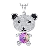 TOJEAN Gifts for Mom 'Lovely Bear' Animal Necklace Women Jewelry Pendant Made with Swarovski Crystal, for Her