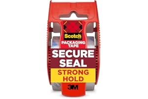 Scotch Secure Seal Packing Tape, Ultra Clear, Reliable and Durable Seal, 1.88 in x 800 in., 1 Packaging Roll with Dispenser