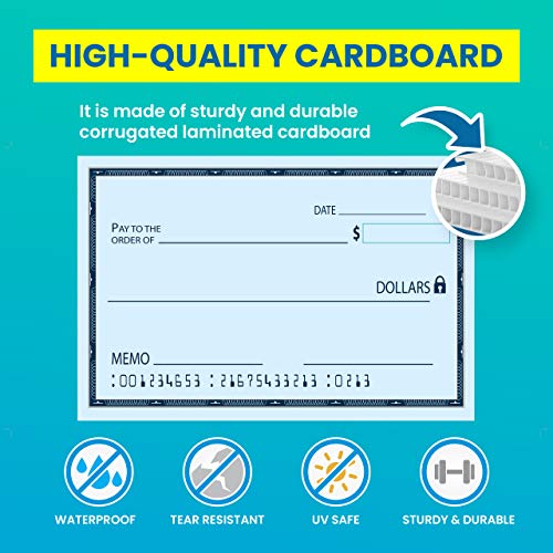 Dry Erase 16" x 24" Oversize Giant Check Large Fake Checks Reusable