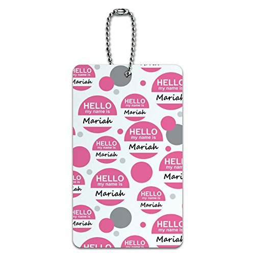 Luggage Card Suitcase Carry-On ID Tag - Hello My Name Is Ma-Ma - Mariah Hello My Name Is
