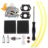 AISEN Carburetor Air Filter Tune Up kit for Ryobi RY28000 RY28005 RY28025 RY28020 CS26 RY28021 RY28040 SS26 RY28041 RY28045 26CC RY28060 RY28065 26CC Brushcutter String Trimmer